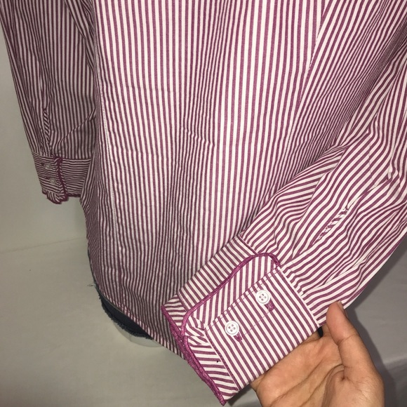 Harve Benard Candy Striped Cotton Button Up Shirt - Picture 8 of 9